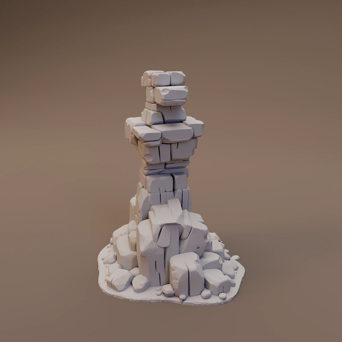 Narrow Stacked Rock Spire