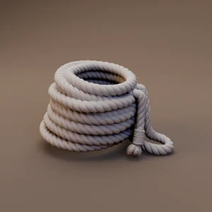 Thick Coiled Mooring Rope