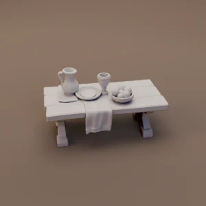 Dining Table with Cups