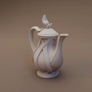 Leaf Pattern Ceramic Teapot