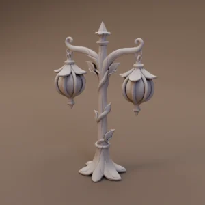 Twin Flower Lantern Post