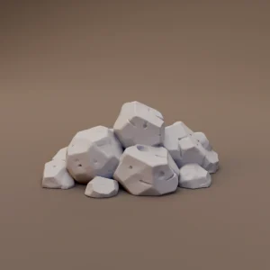 Loose Mining Rock Pile