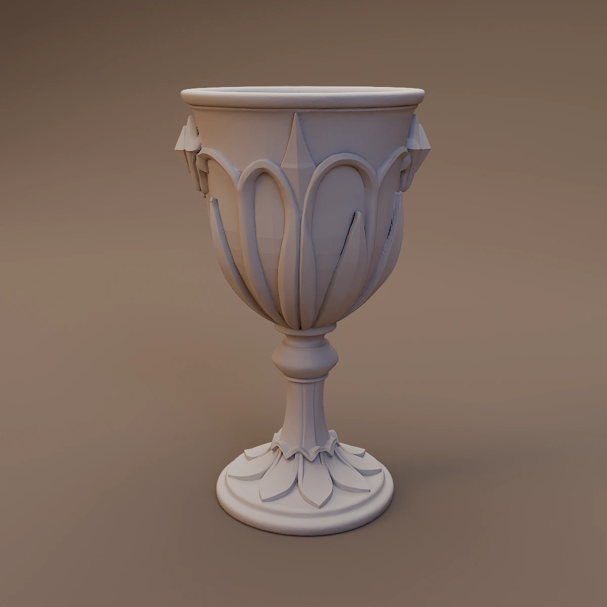 Tall Ceramic Goblet