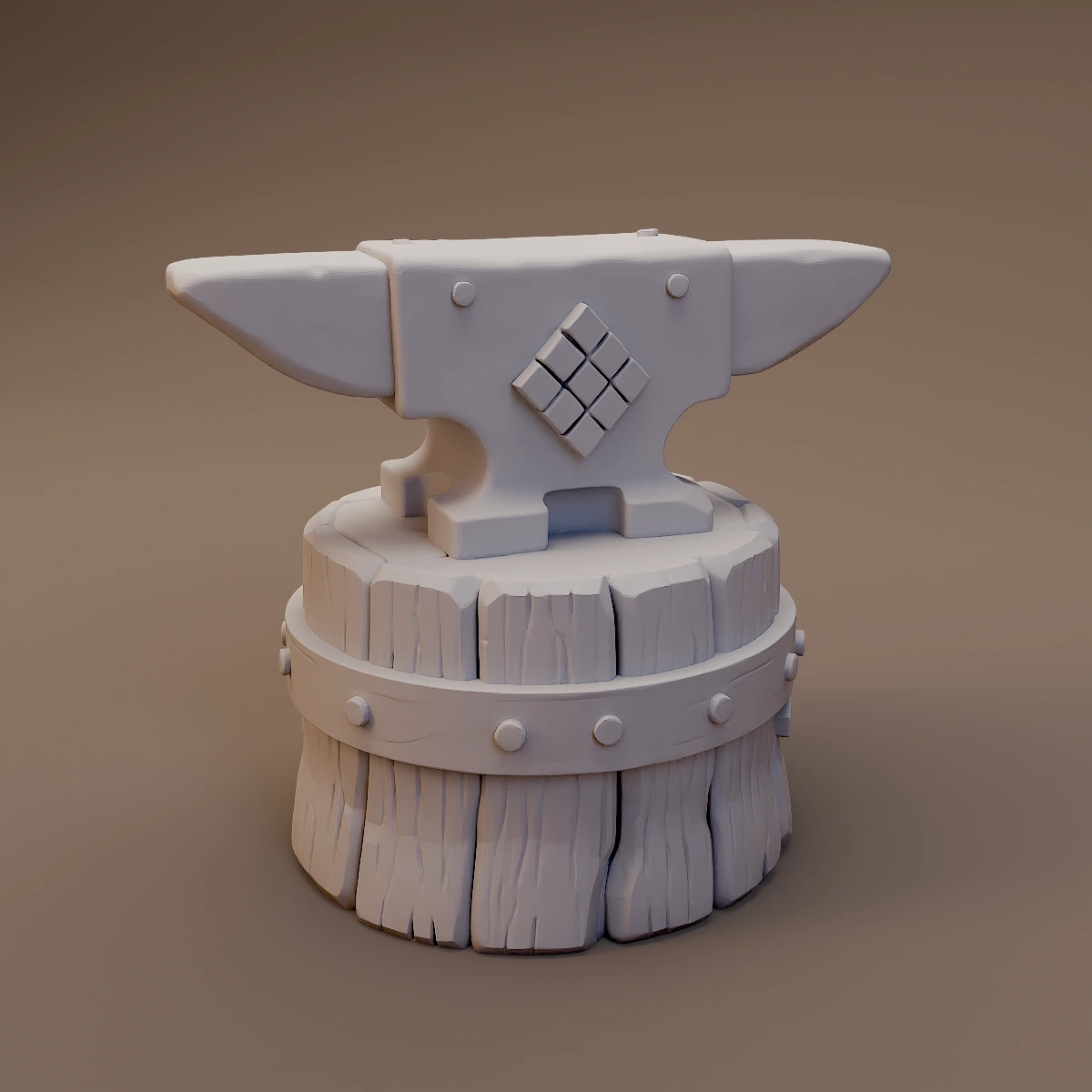 Anvil on Barrel Base