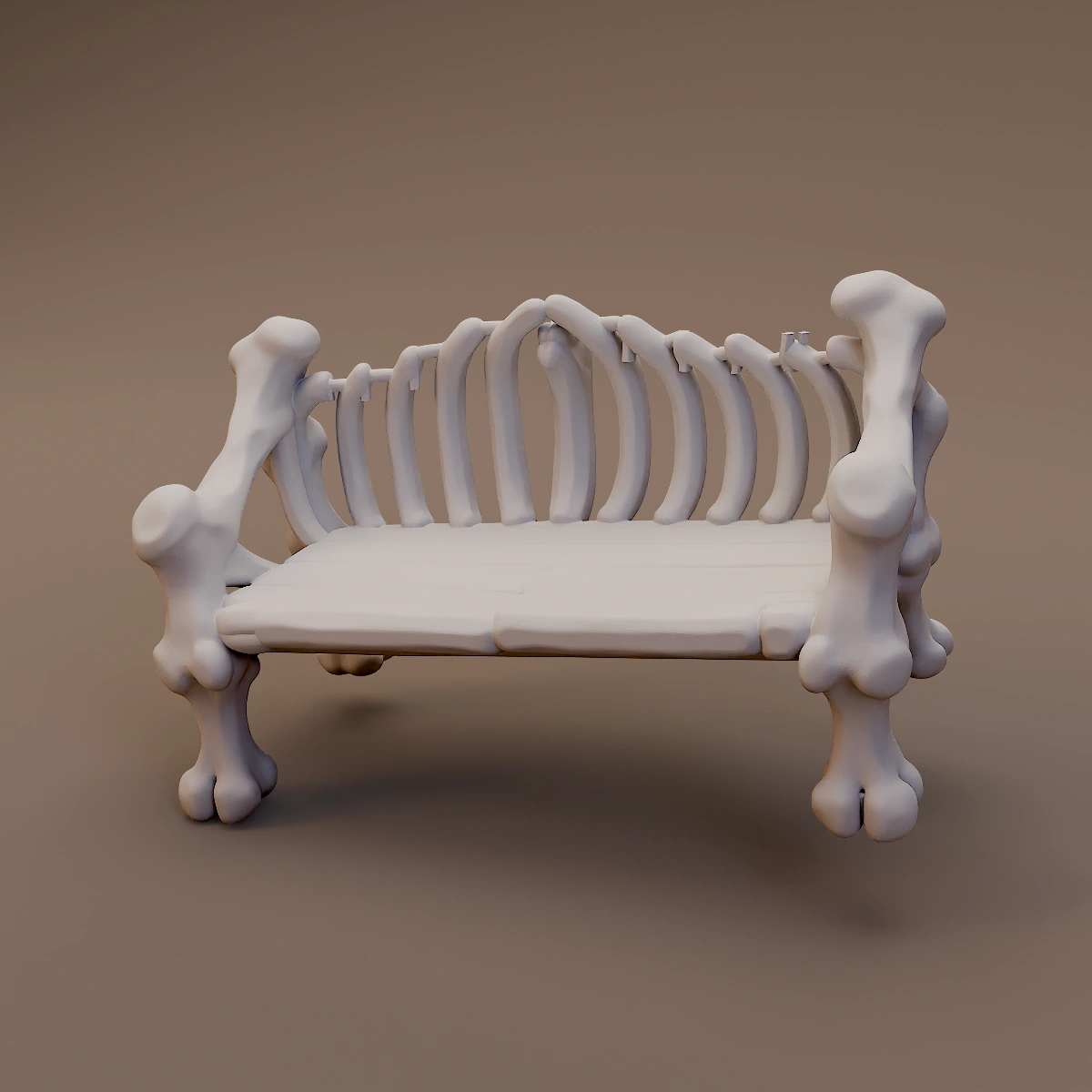 Rib Back Bone Bench