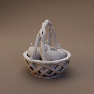 Woven Basket with Teapot