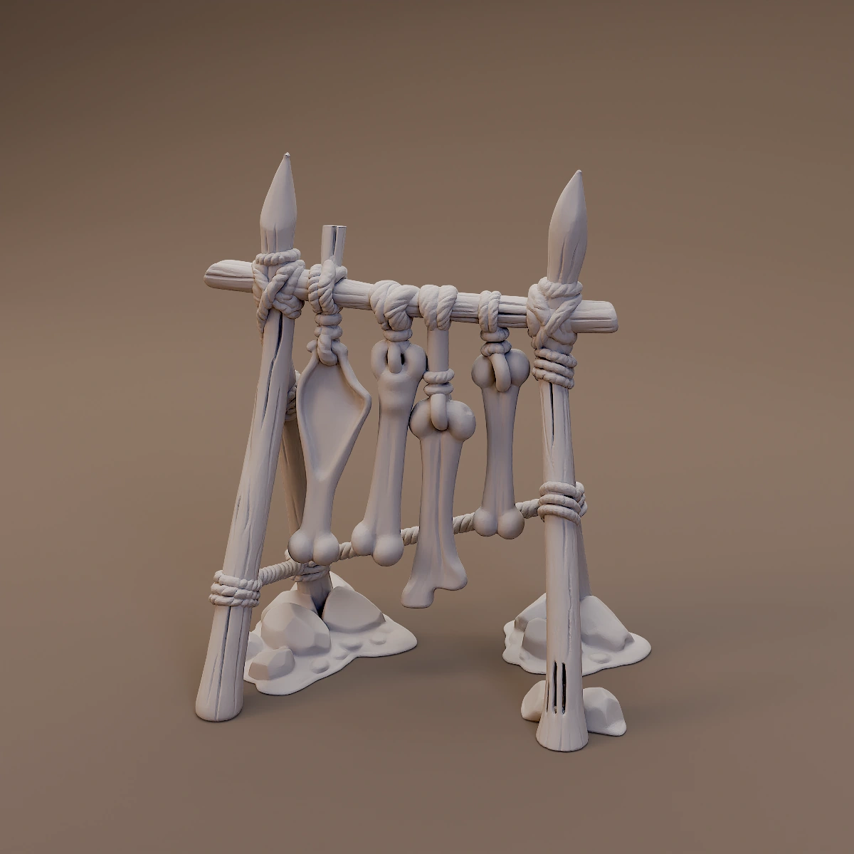 Hanging Bone Charm Rack