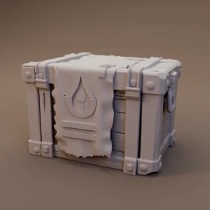 Banner Draped Cargo Crate