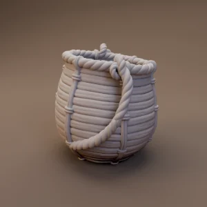 Rope Wrapped Wooden Bucket
