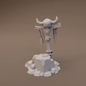 Animal Skull Totem Post