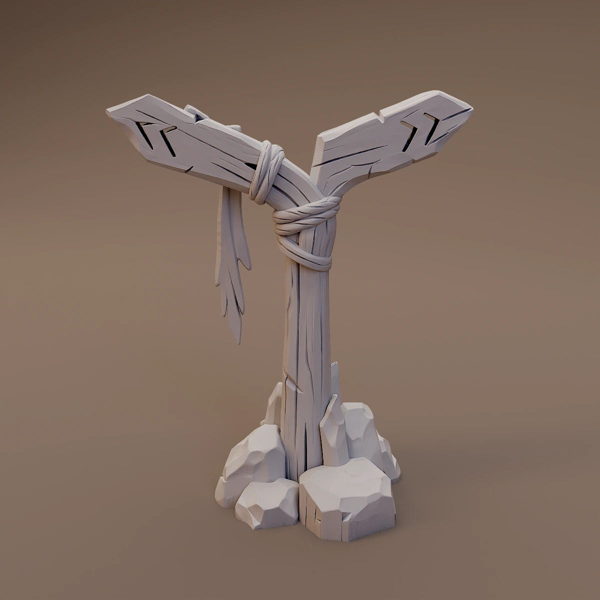 Winged Wooden Totem