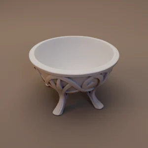 Leaf Carved Pedestal Bowl