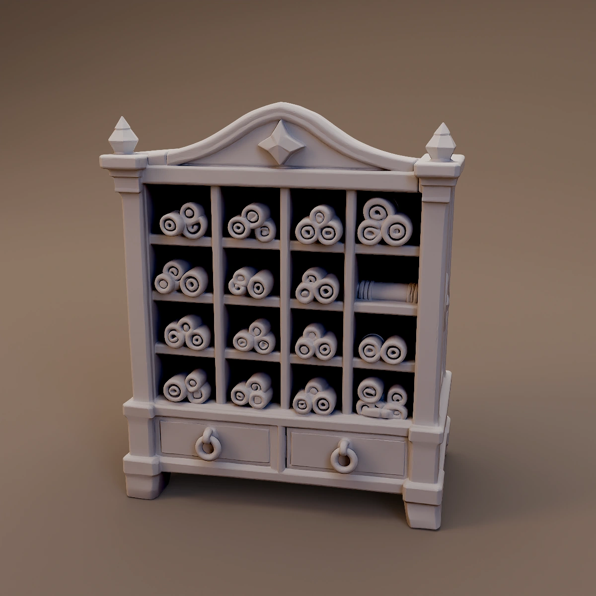 Scroll Storage Cabinet