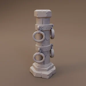 Ring Studded Stone Pillar