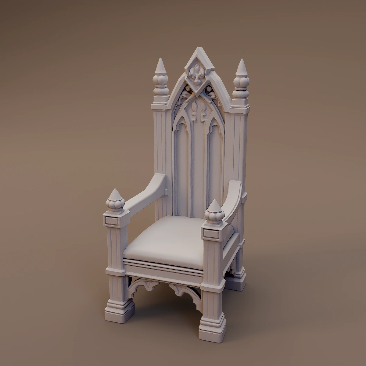 Gothic High Back Throne