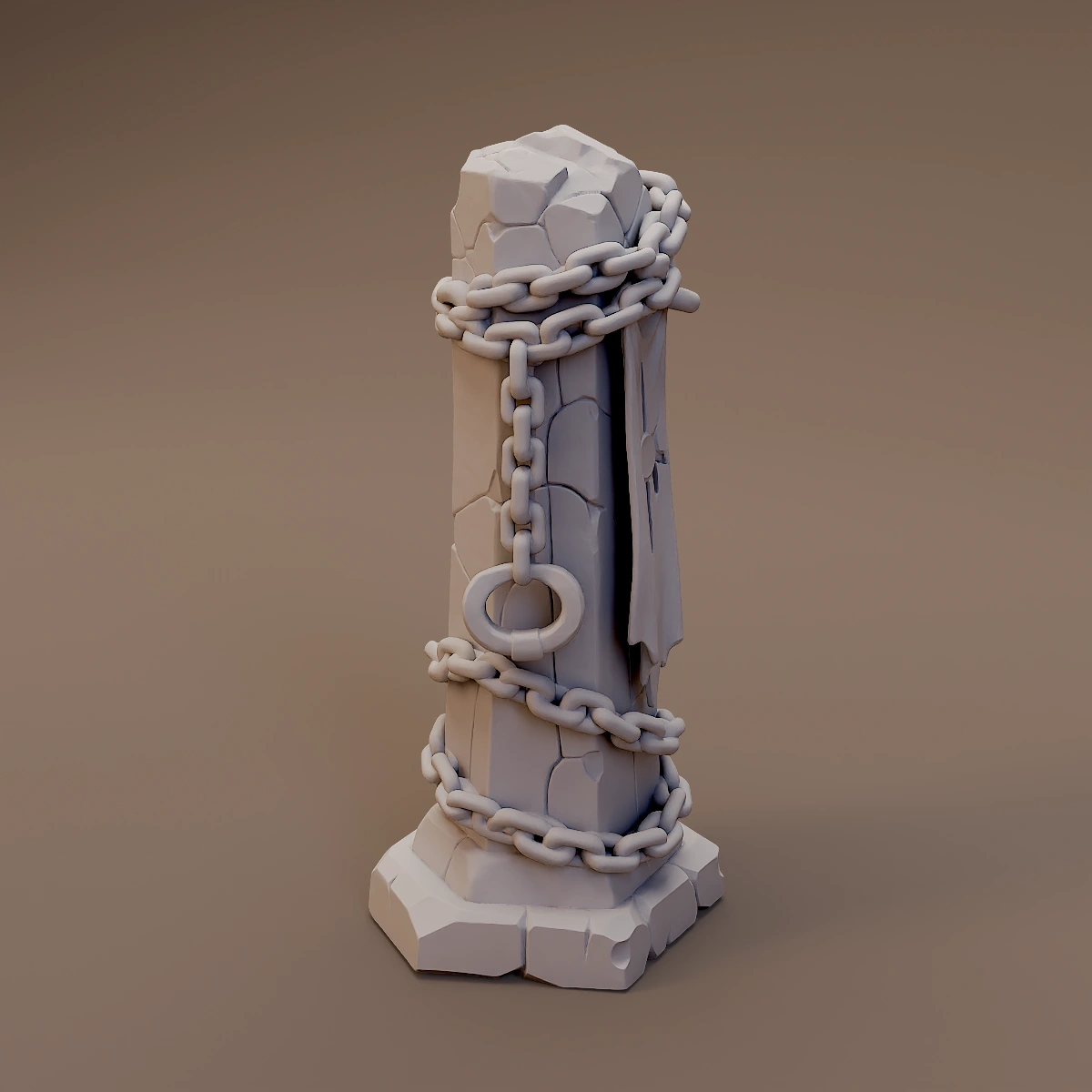 Chain Wrapped Punishment Pillar
