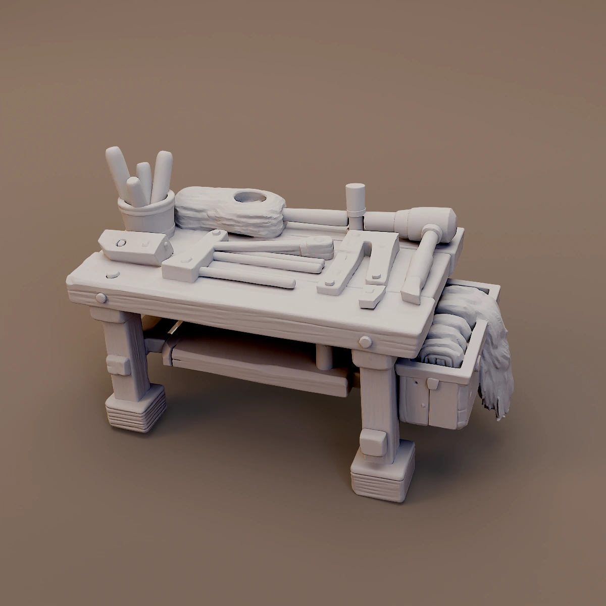 Carpenter Workbench with Tools