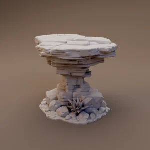 Broad Mushroom Rock Formation