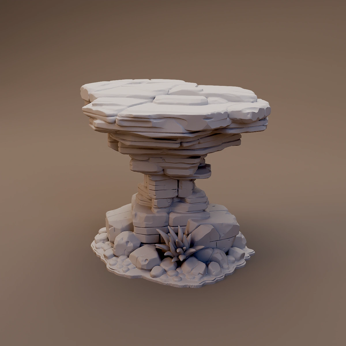 Broad Mushroom Rock Formation