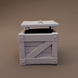 Wooden Bin with Raised Lid
