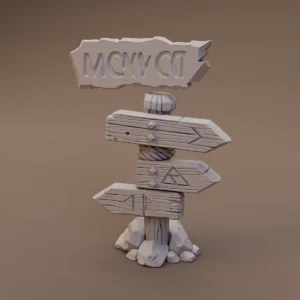 Wooden Direction Signpost