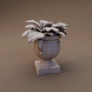 Fern Filled Stone Urn