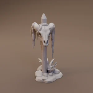 Bird Skull on Tall Post