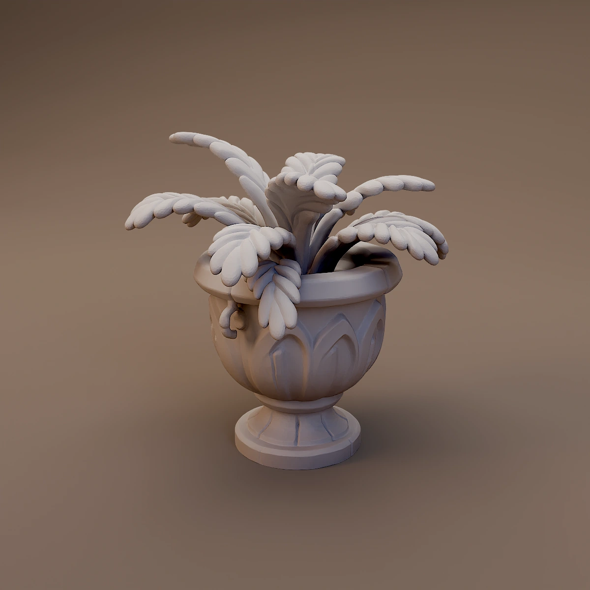 Fern Filled Garden Urn