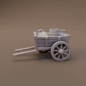 Loaded Two Wheel Supply Cart