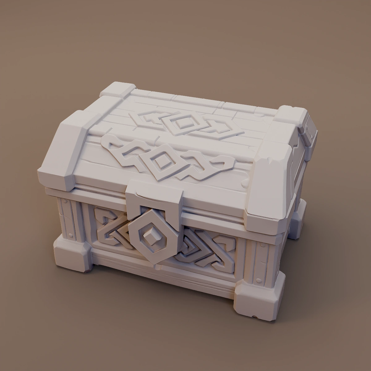 Rune Carved Treasure Chest
