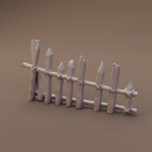 Rough Wooden Fence Section