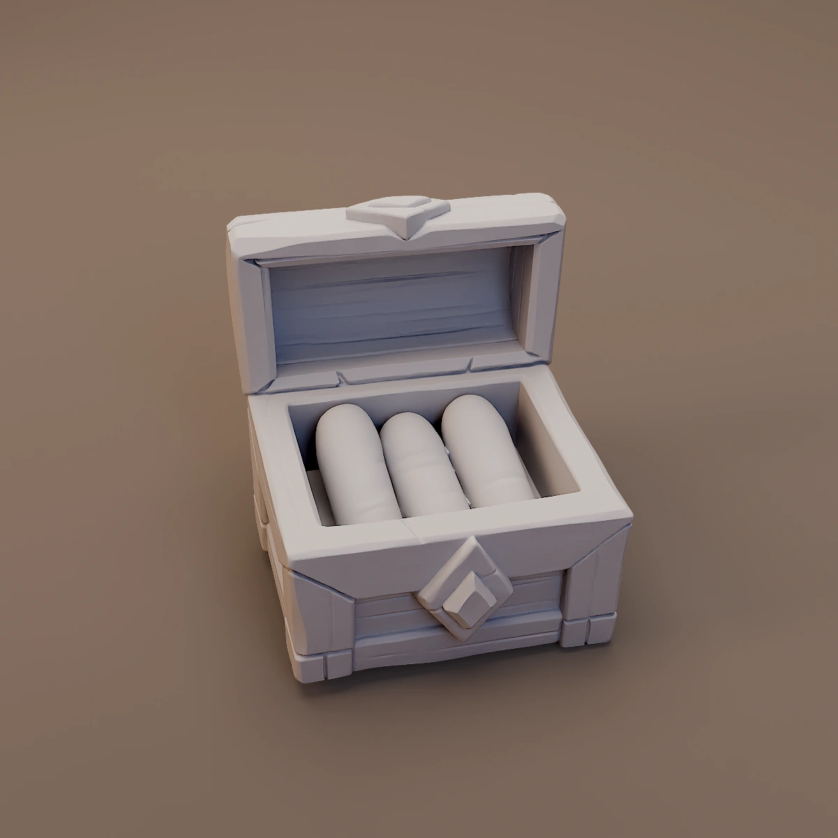 Open Scroll Storage Chest