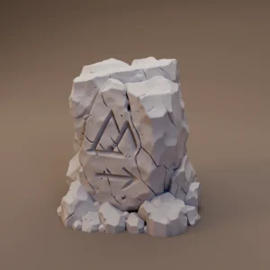Engraved Cave Marker Stone