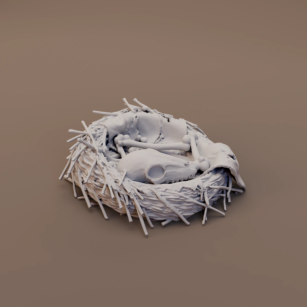 Straw Nest with Rats
