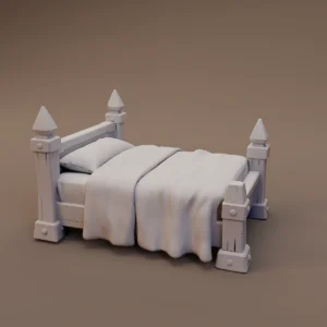 Single Wooden Bed