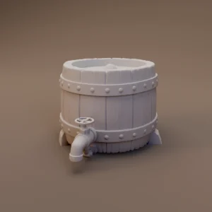 Wooden Water Barrel with Tap