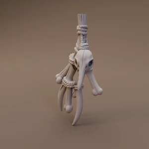 Skull and Bone Hanging Charm