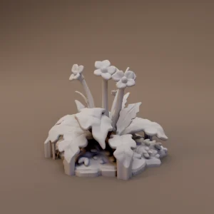 Marsh Flowers and Broad Leaves