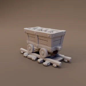 Ore Mine Cart on Track
