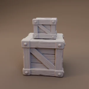 Stacked Square Storage Crates
