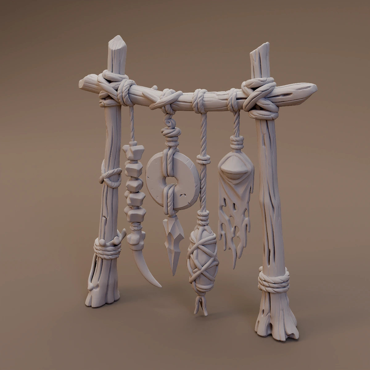Hanging Tribal Charm Rack