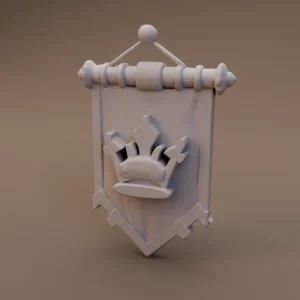 Crown Emblem Hanging Banner