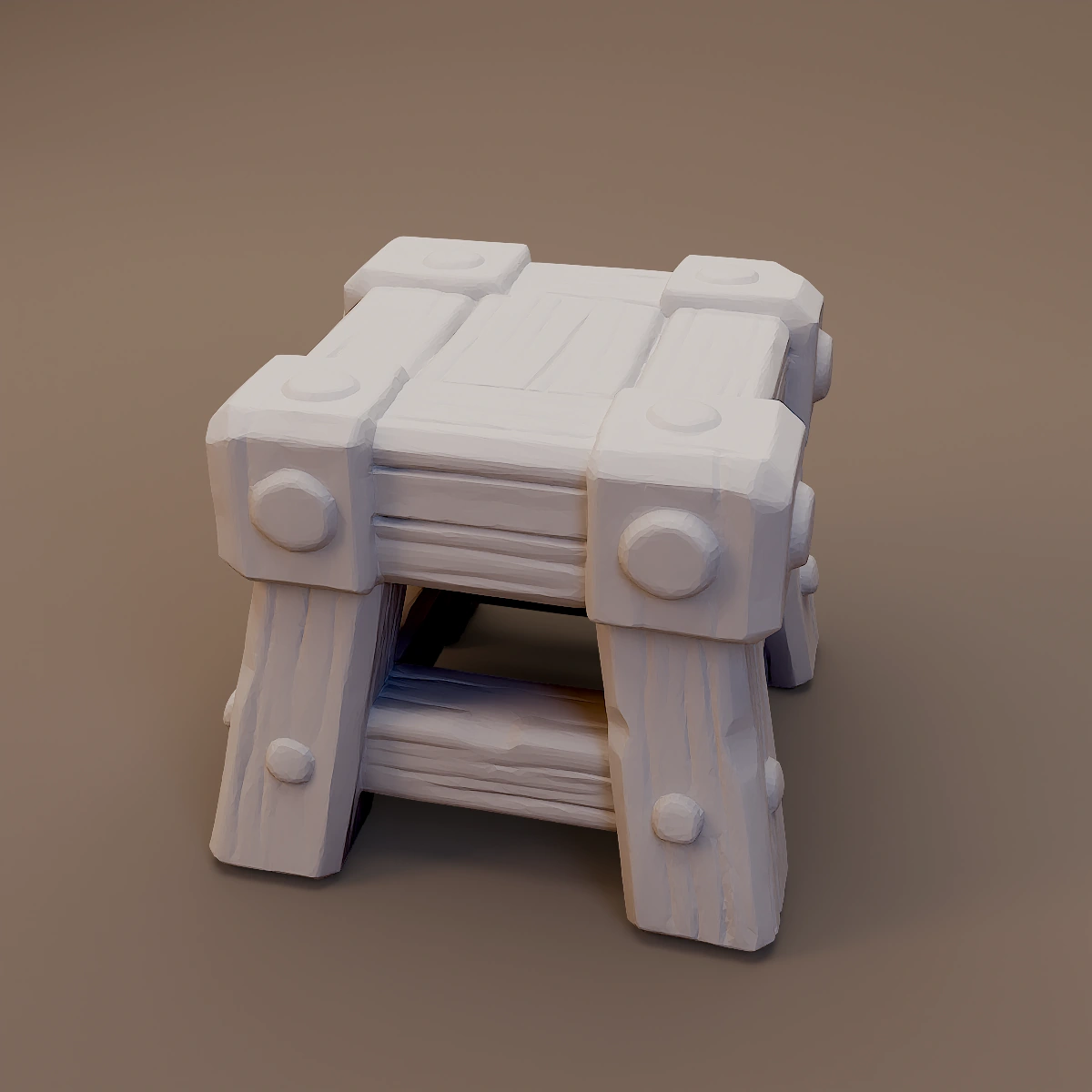Heavy Wooden Workshop Stool