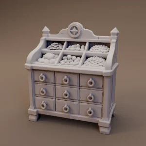 Produce Display Cabinet with Drawers