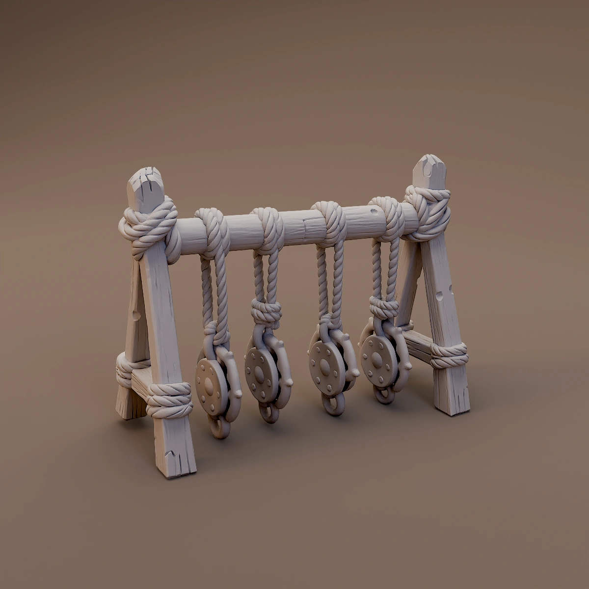 Wooden Rope Tackle Rack