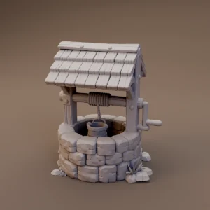 Small Wooden Roofed Well