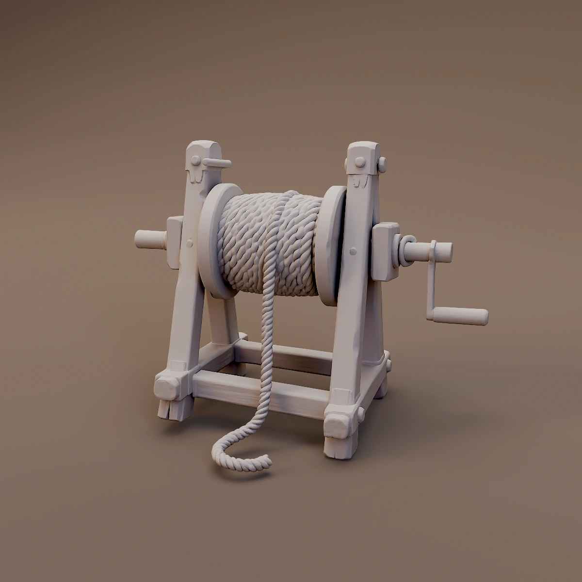 Wooden Rope Winch