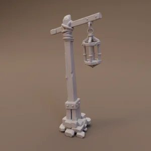 Wooden Lantern Post