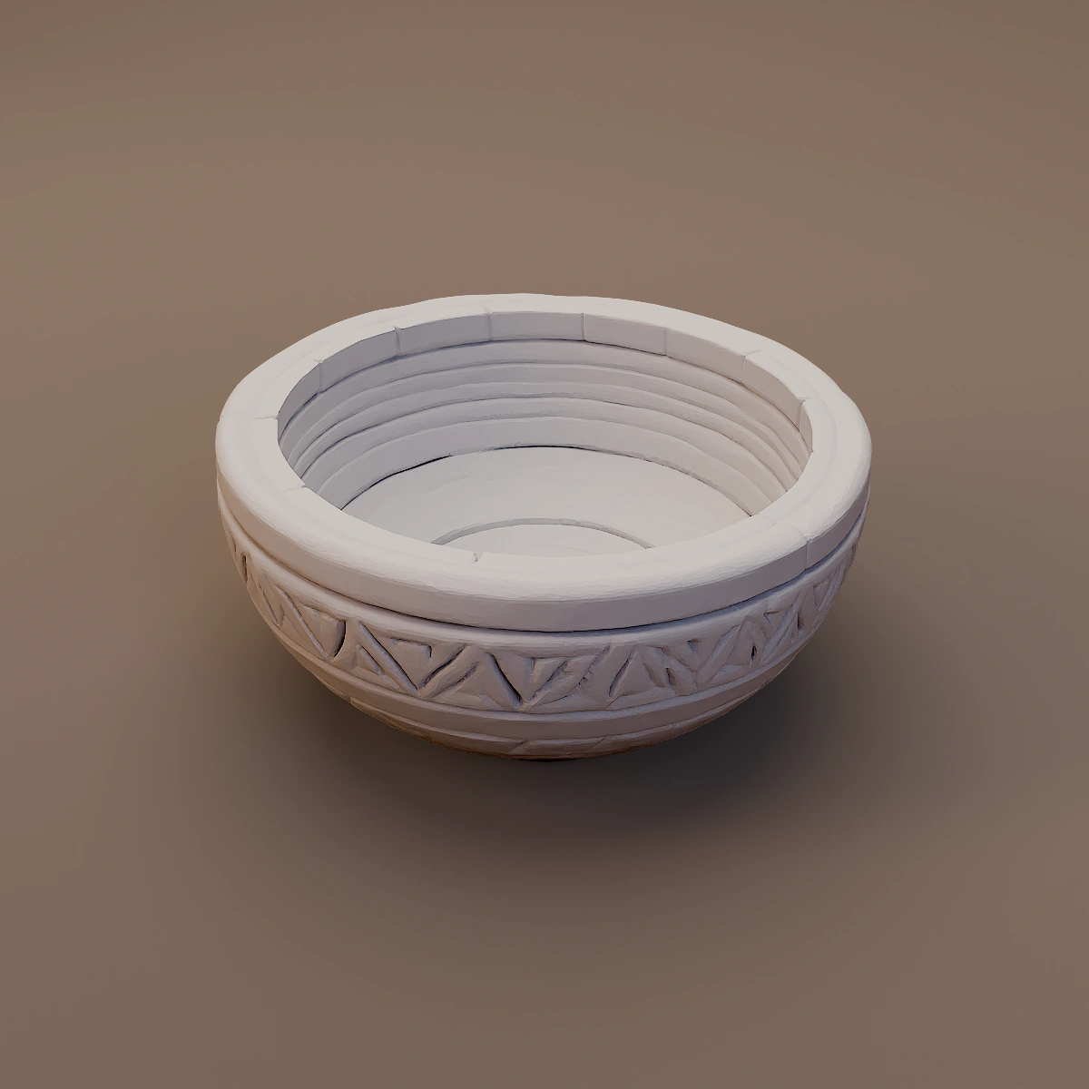 Carved Ceramic Bowl