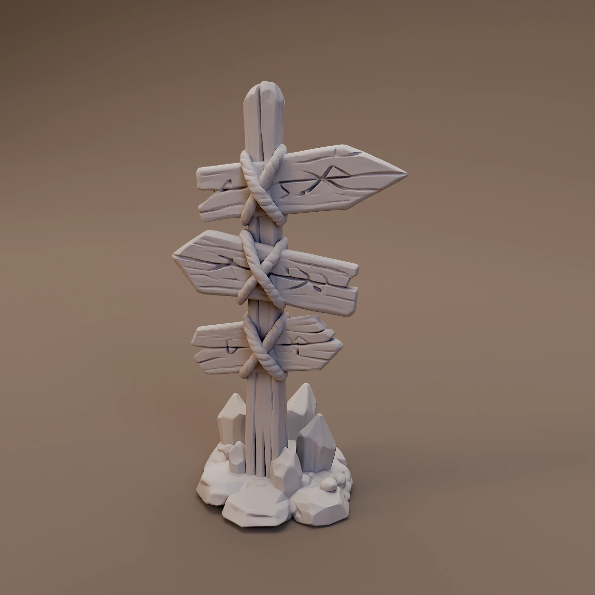 Rope Wrapped Waymarker Post